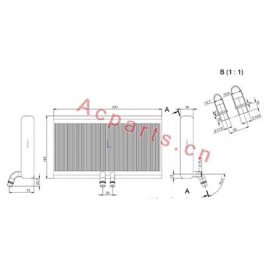 EV 8005PFXC AUTO CAR Air Conditioning A/C Evaporator Core FOR MASSY FERGUSON