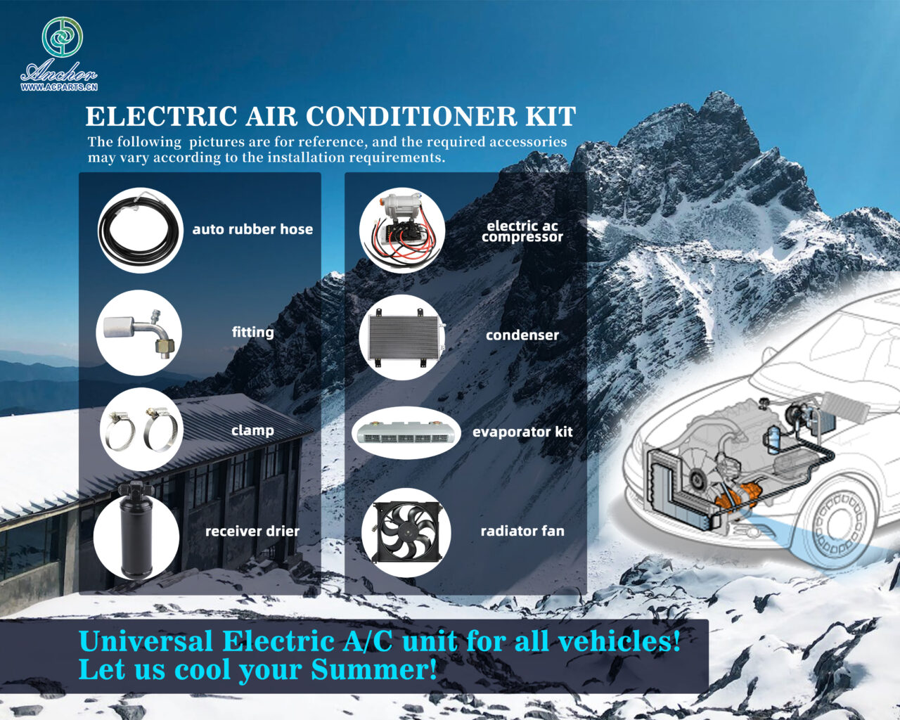 electric car air conditioning kit